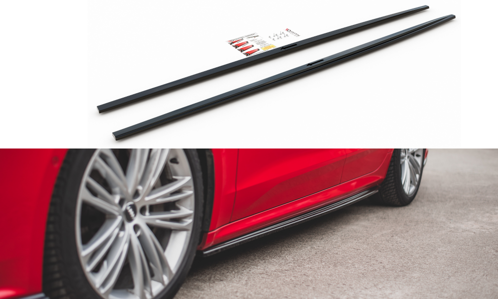 Seitenschweller Ansatz für Audi A7 C8 S-Line / S7 C8 Carbon Look