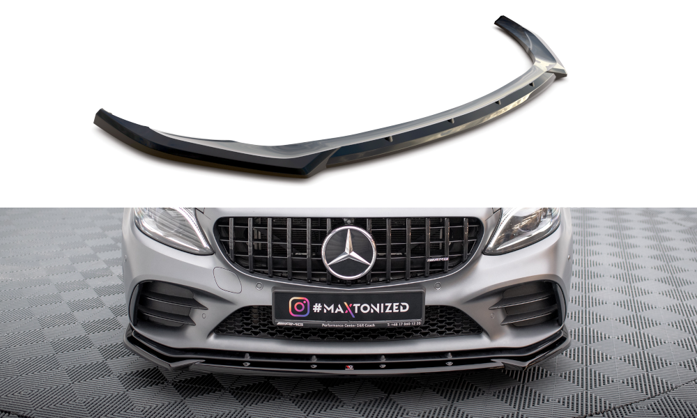 Frontlippe V2 für Mercedes-AMG C43 Coupe / Cabrio / Limousine / Kombi C205 / A205 / W205 / S205 Facelift