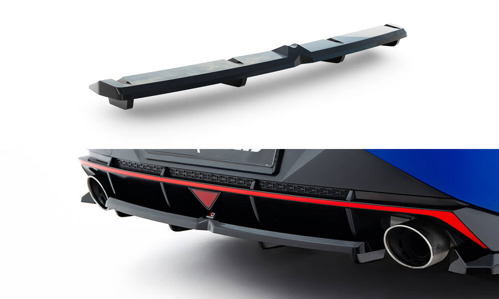 Mittlerer Diffusor Heck Ansatz DTM Look für Hyundai Elantra N Mk7