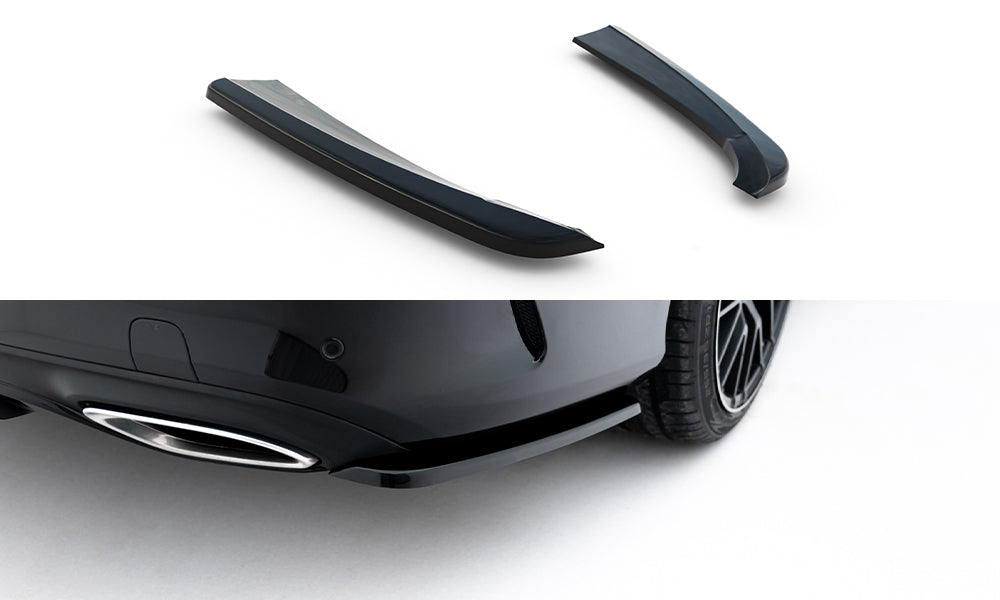 Heck Ansatz Flaps Diffusor für MERCEDES- BENZ C-KLASSE W205 COUPE AMG-LINE