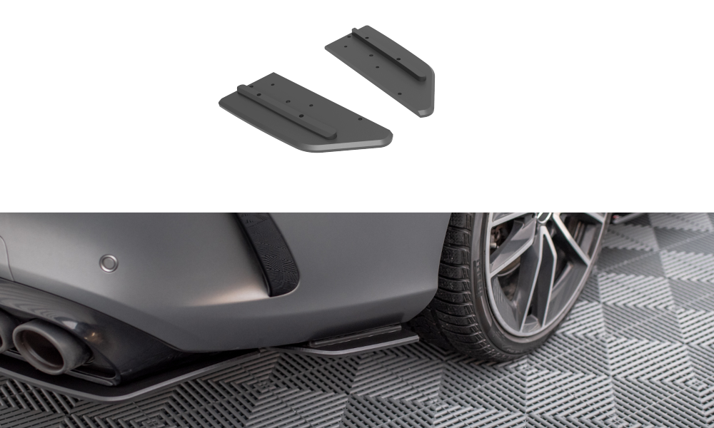 Street Pro Heck Ansatz Flaps Diffusor für Mercedes-AMG C43 Coupe / Cabrio C205 Facelift / A205 Facelift