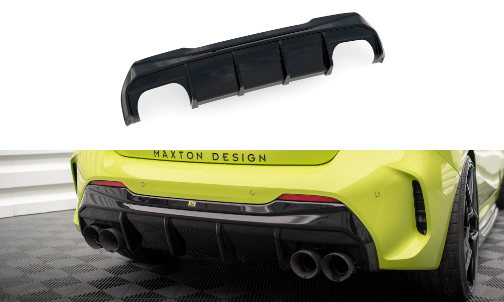 Diffusor V3 Heck Ansatz für + Milltek Sport Auspuffverlängerung BMW 1er M135i / 128ti F40