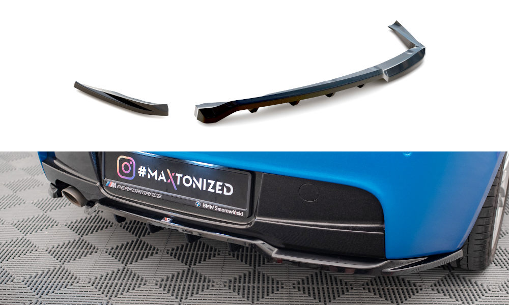 Mittlerer Cup Diffusor DTM Look Heck Ansatz für BMW 1er M-Paket E87 Facelift