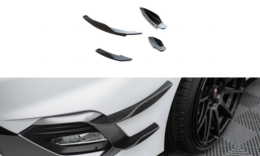Stoßstangen Flaps V2 Wings vorne Canards für Ford Fiesta Mk8 ST / ST-Line