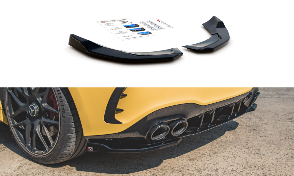 Heck Ansatz Flaps Diffusor für Mercedes-AMG A 45 S Aero Pack W177