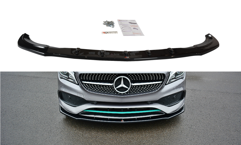 Frontlippe V1 für Mercedes CLA C117 AMG-LINE FACELIFT schwarz matt