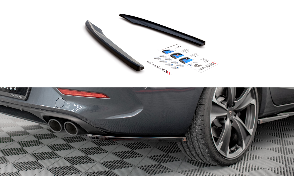 Heck Ansatz Flaps Diffusor V1 für Cupra Leon ST Mk1 Facelift
