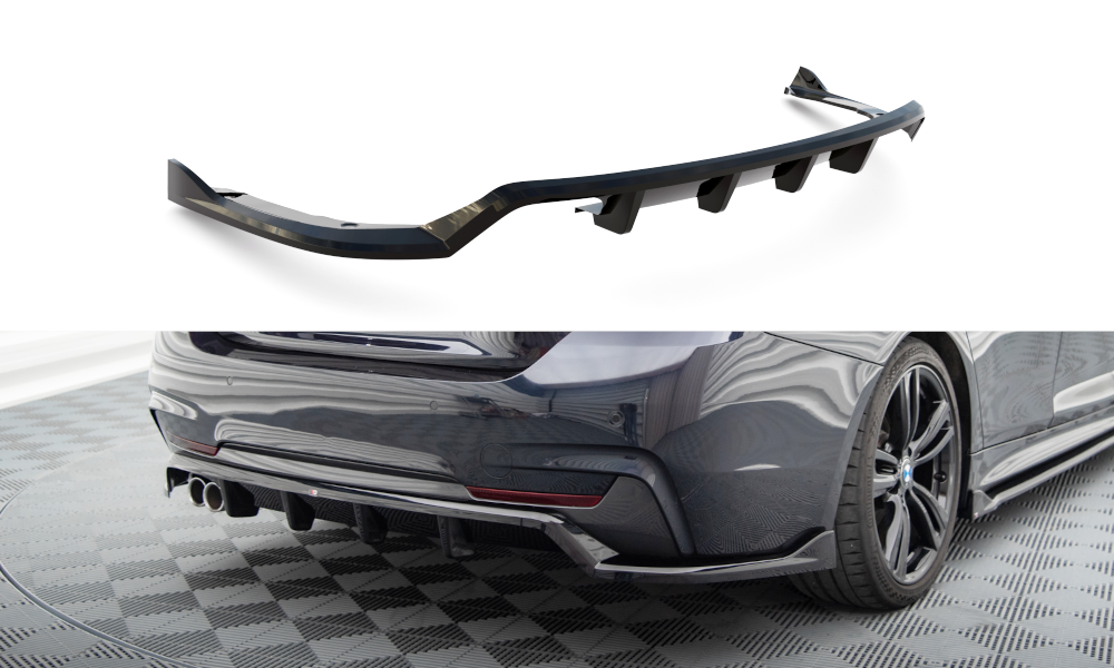 Mittlerer Cup Diffusor DTM Look Heck Ansatz für BMW 4er Coupe / Gran Coupe / Cabrio M-Paket F32 / F36 / F33