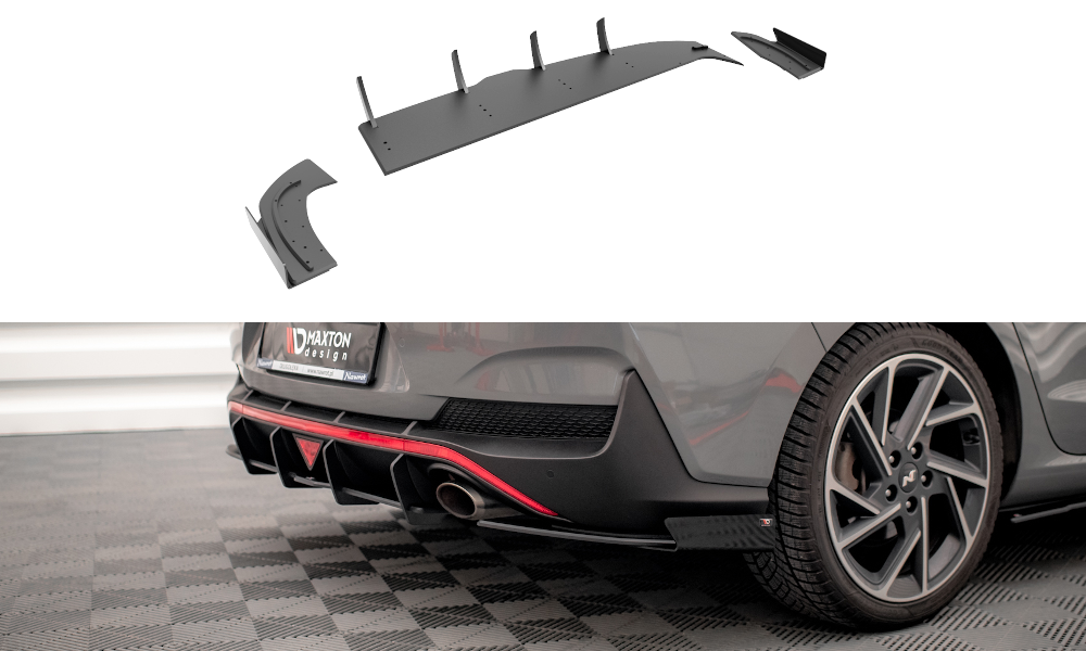 Street Pro Flaps Heckansatz Flaps Heckansatz + Flaps für Hyundai I30 Fastback N-Line Mk3 Facelift