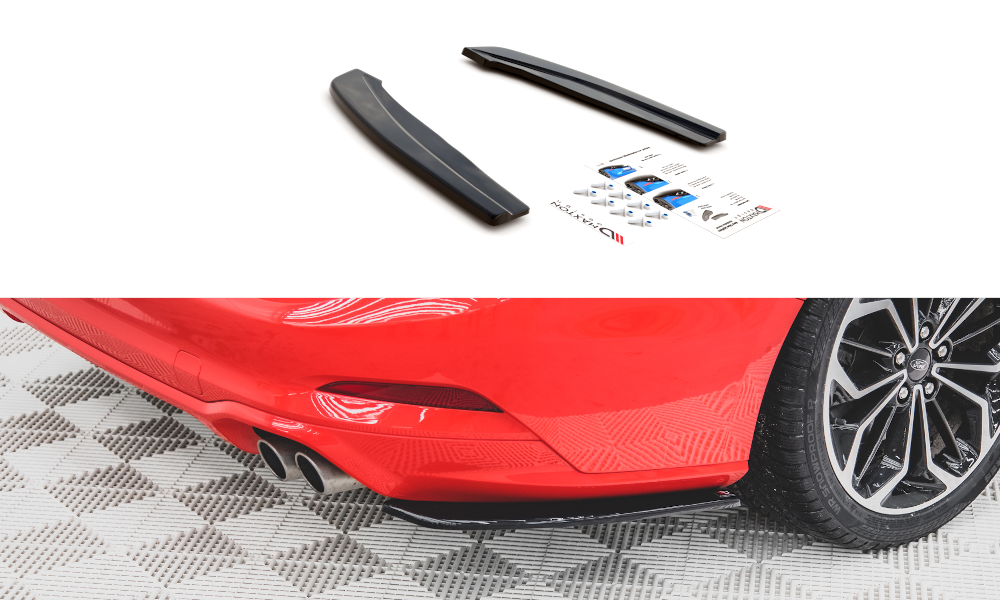 Heck Ansatz Flaps Diffusor V1 für Ford Focus ST-Line Kombi Mk4