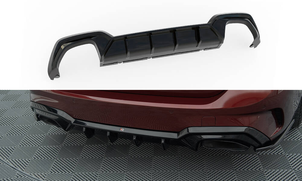 Diffusor Heck Ansatz für BMW M340i G20 / G21 (Passend für Fahrzeuge mit Anhängerkupplung)