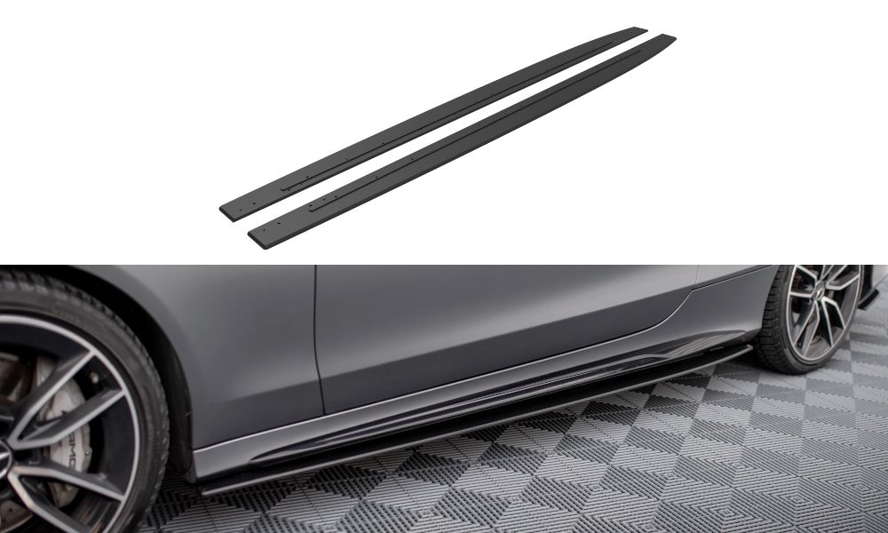 Street Pro Seitenschweller Ansatz für Mercedes-AMG C43 Coupe / Cabrio C205 Facelift / A205 Facelift