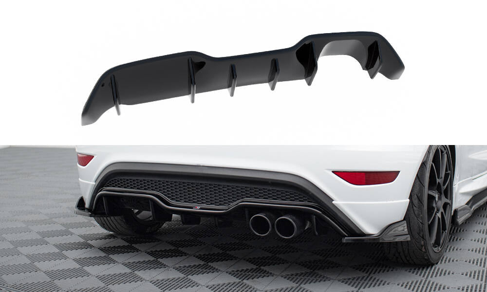 Diffusor Heck Ansatz für Ford Fiesta ST (3-Türige version) Mk7 Facelift
