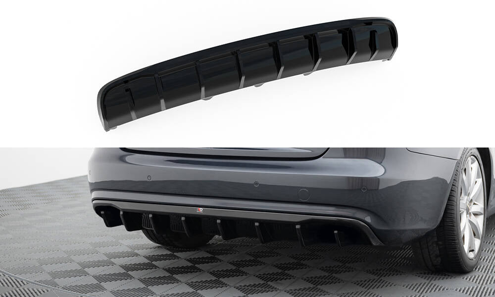 Diffusor Heck Ansatz für Audi A4 B8 Facelift (Version ohne Auspuff)