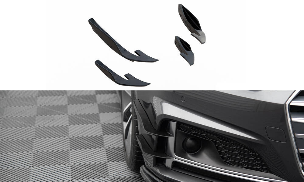 Stoßstangen Flaps Wings vorne Canards für Audi S5 / A5 S-Line Coupe / Sportback F5
