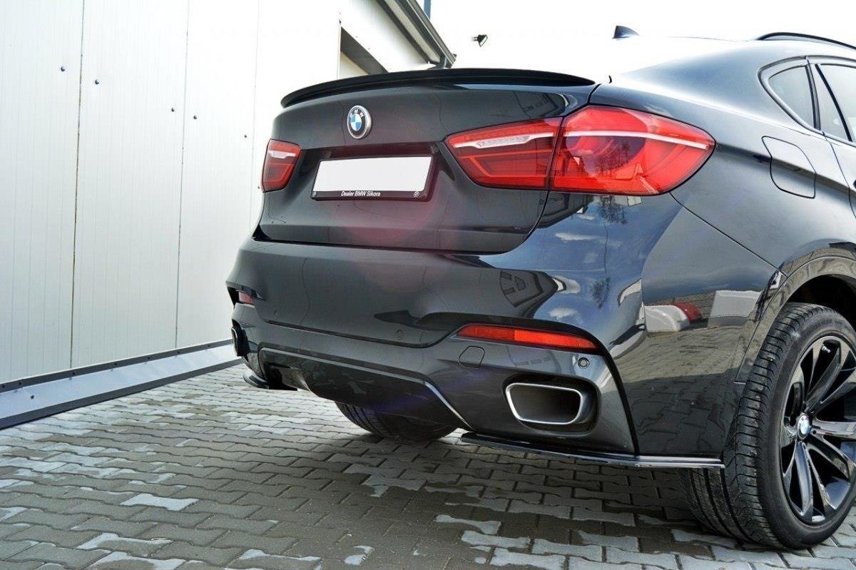 Flaps Heckansatz Diffusor für BMW X6 F16 M Paket schwarz matt