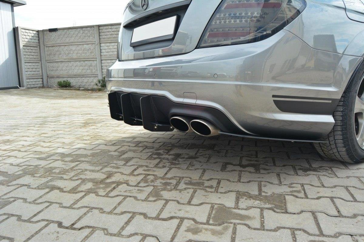 für Mercedes-Benz C Limousine / Kombi AMG-Line W204 / S204 Diffusor Heck Ansatz für Diffusor für & Heck Ansatz Flaps Diffusor für