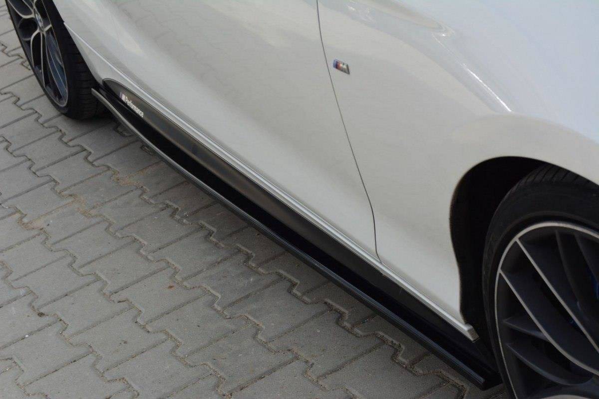 Seitenschweller Ansatz für BMW 1er F21 M135i / M140i / M-Paket schwarz matt