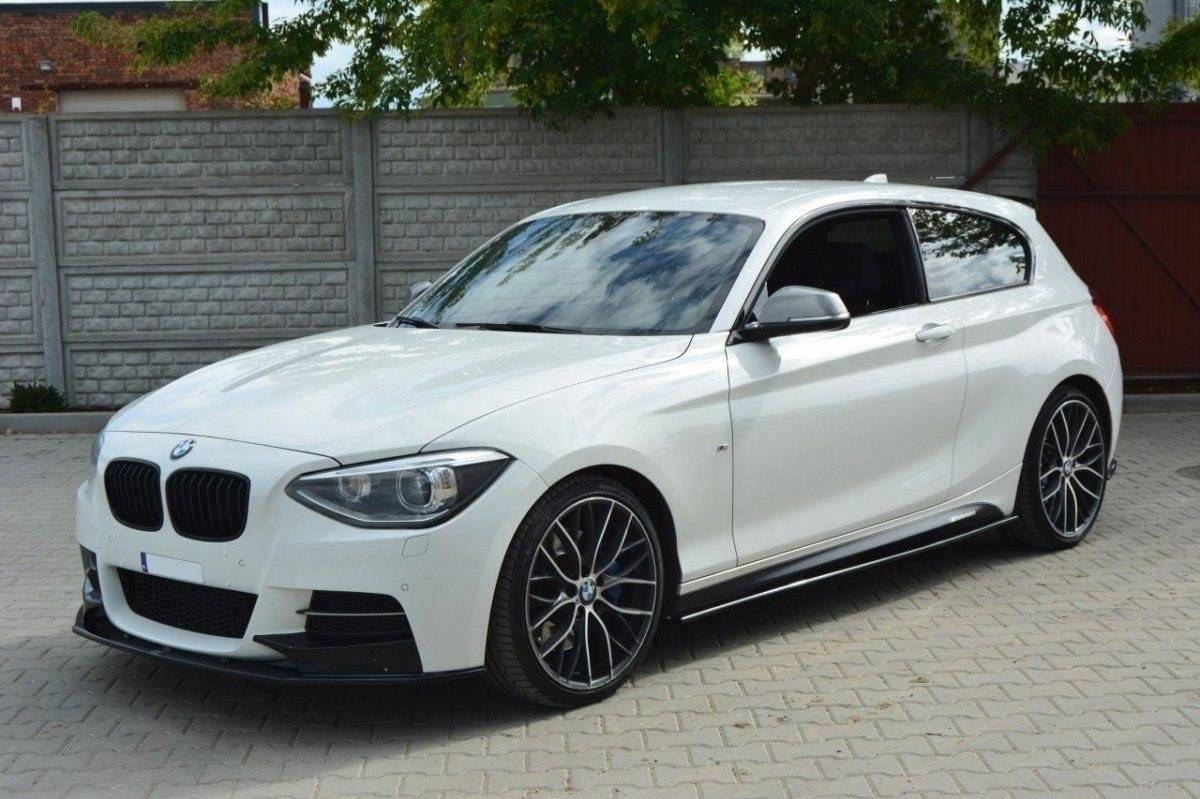 Seitenschweller Ansatz für BMW 1er F21 M135i / M140i / M-Paket schwarz matt