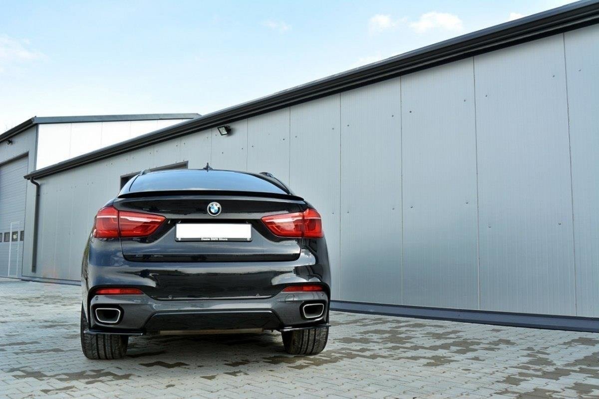 Flaps Heckansatz Diffusor für BMW X6 F16 M Paket schwarz matt