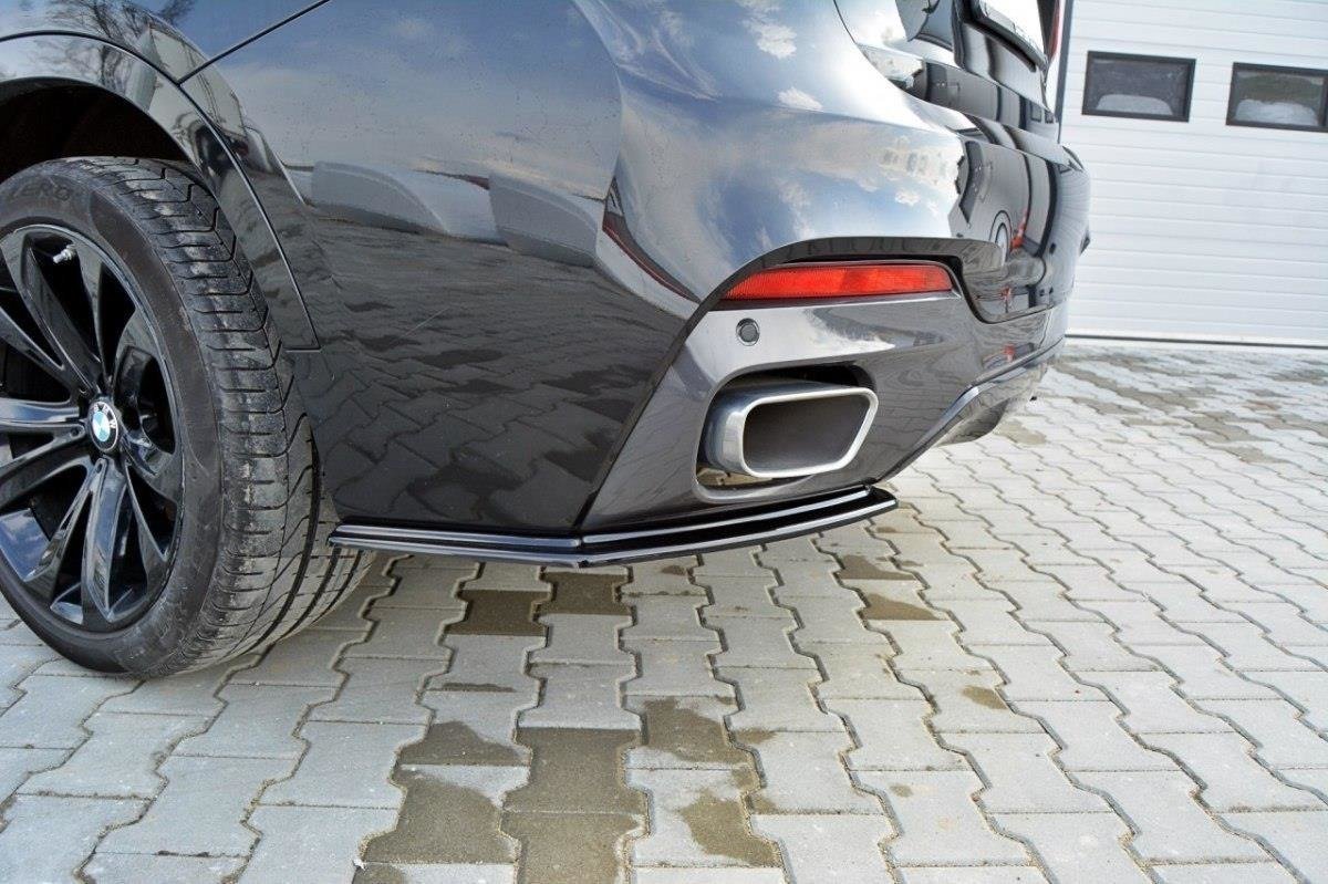 Flaps Heckansatz Diffusor für BMW X6 F16 M Paket schwarz matt