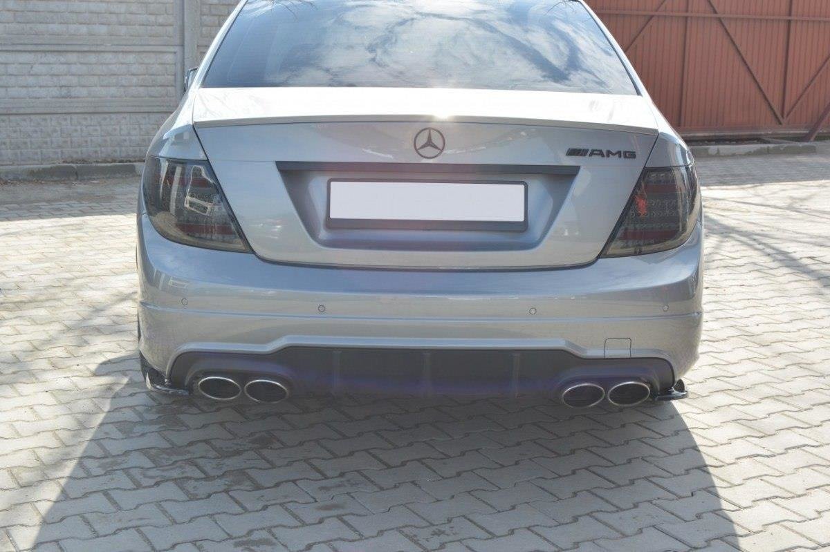 Heck Ansatz Flaps Diffusor für Mercedes-Benz C Limousine / Kombi AMG-Line W204 / S204