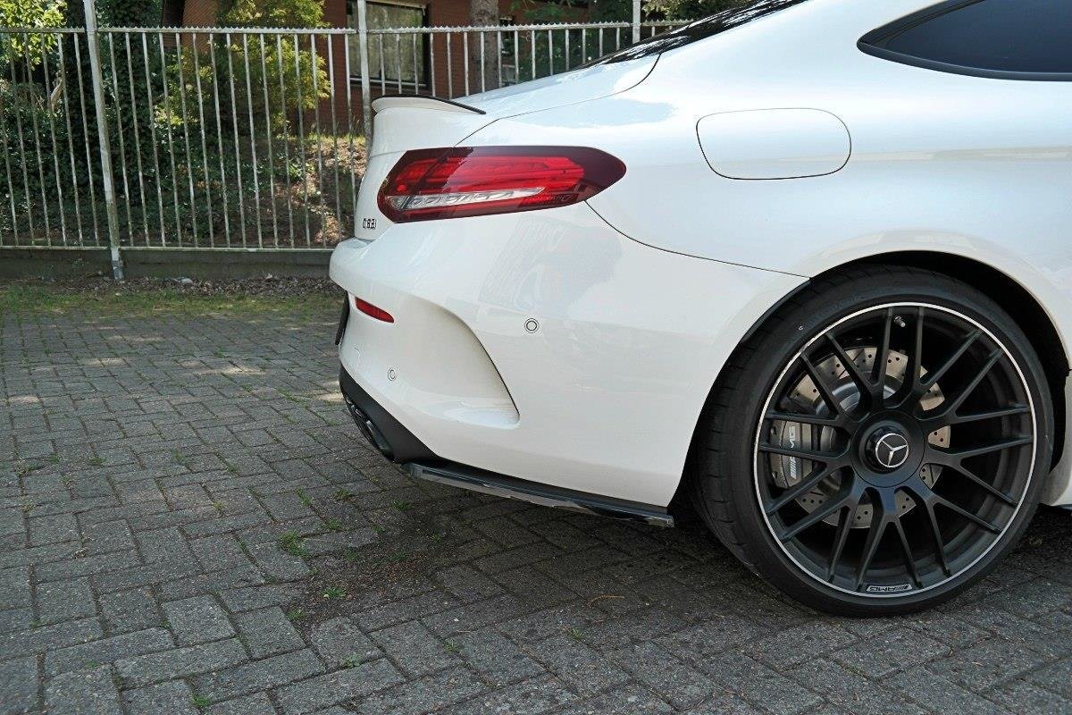 Heck Ansatz Flaps Diffusor für Mercedes C-Klasse C205 63 AMG Coupe