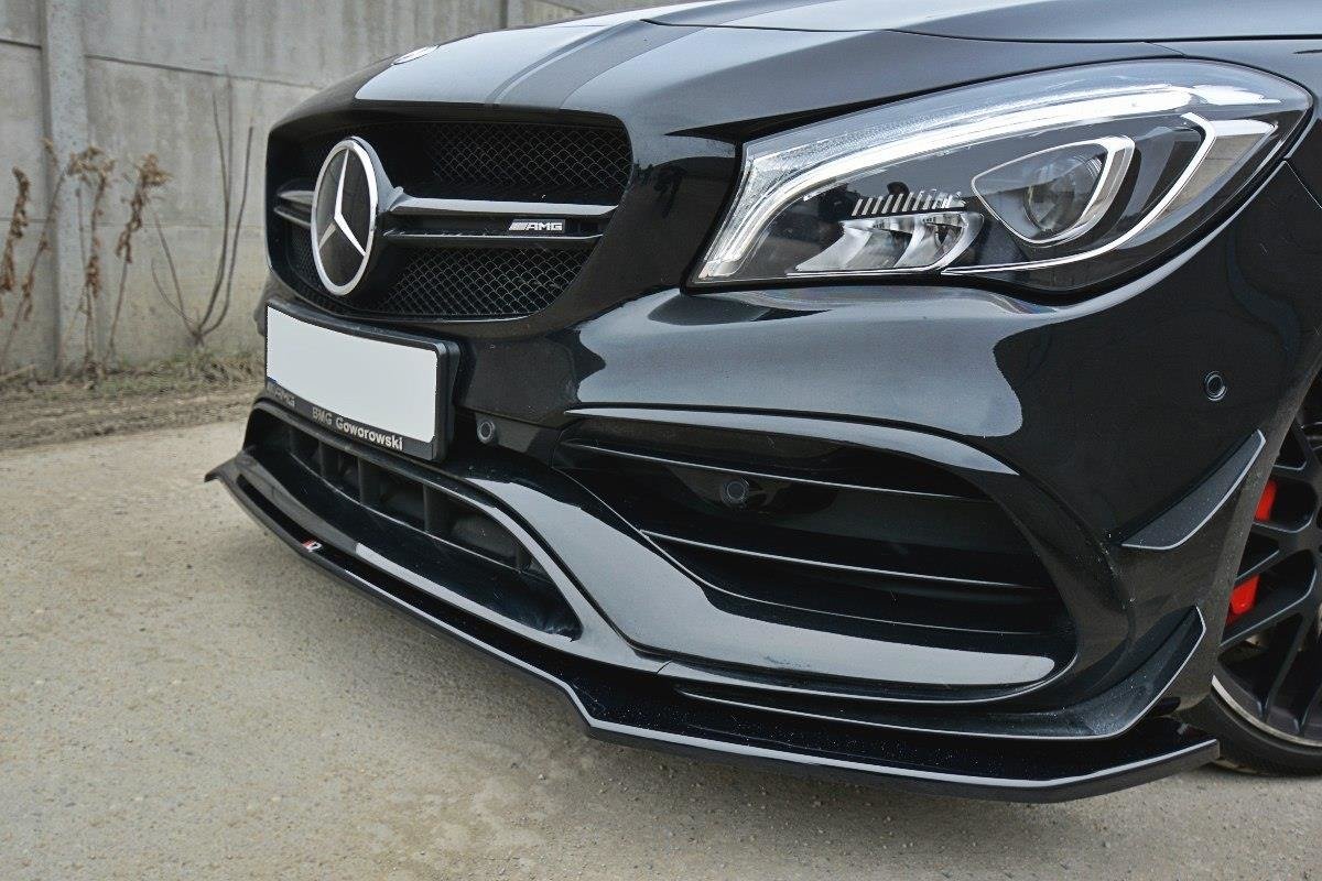 Frontlippe V2 für Mercedes CLA A45 AMG C117 Facelift Carbon Look