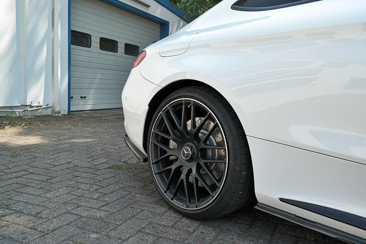 Heck Ansatz Flaps Diffusor für Mercedes C-Klasse C205 63 AMG Coupe