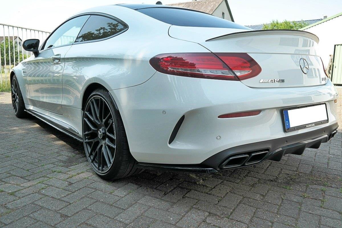 Heck Ansatz Flaps Diffusor für Mercedes C-Klasse C205 63 AMG Coupe