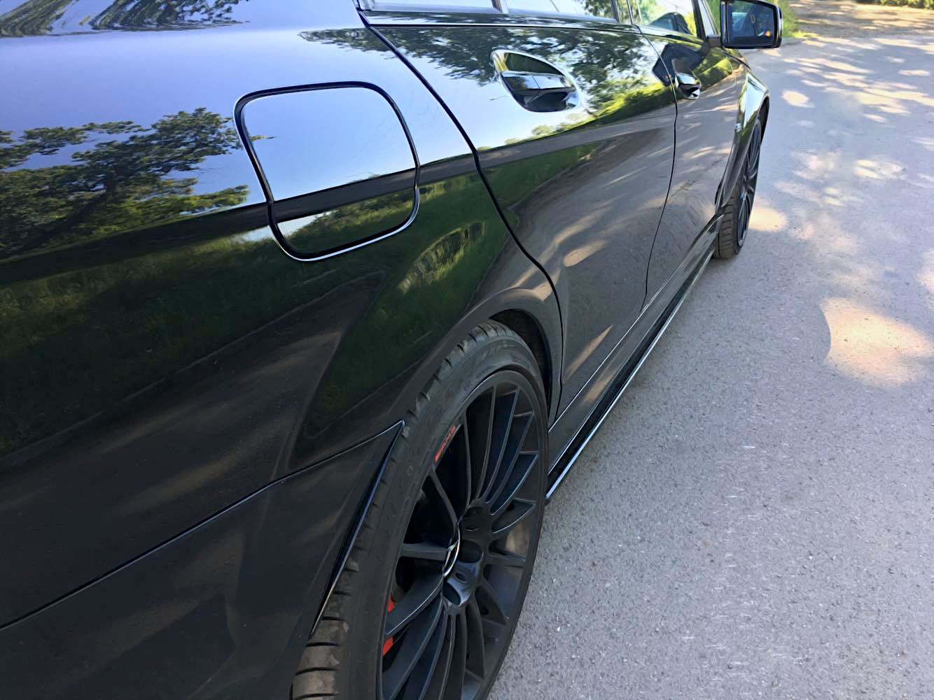 Seitenschweller Ansatz für Mercedes-Benz C63 AMG Limousine / Kombi W204 Facelift / S204 Facelift