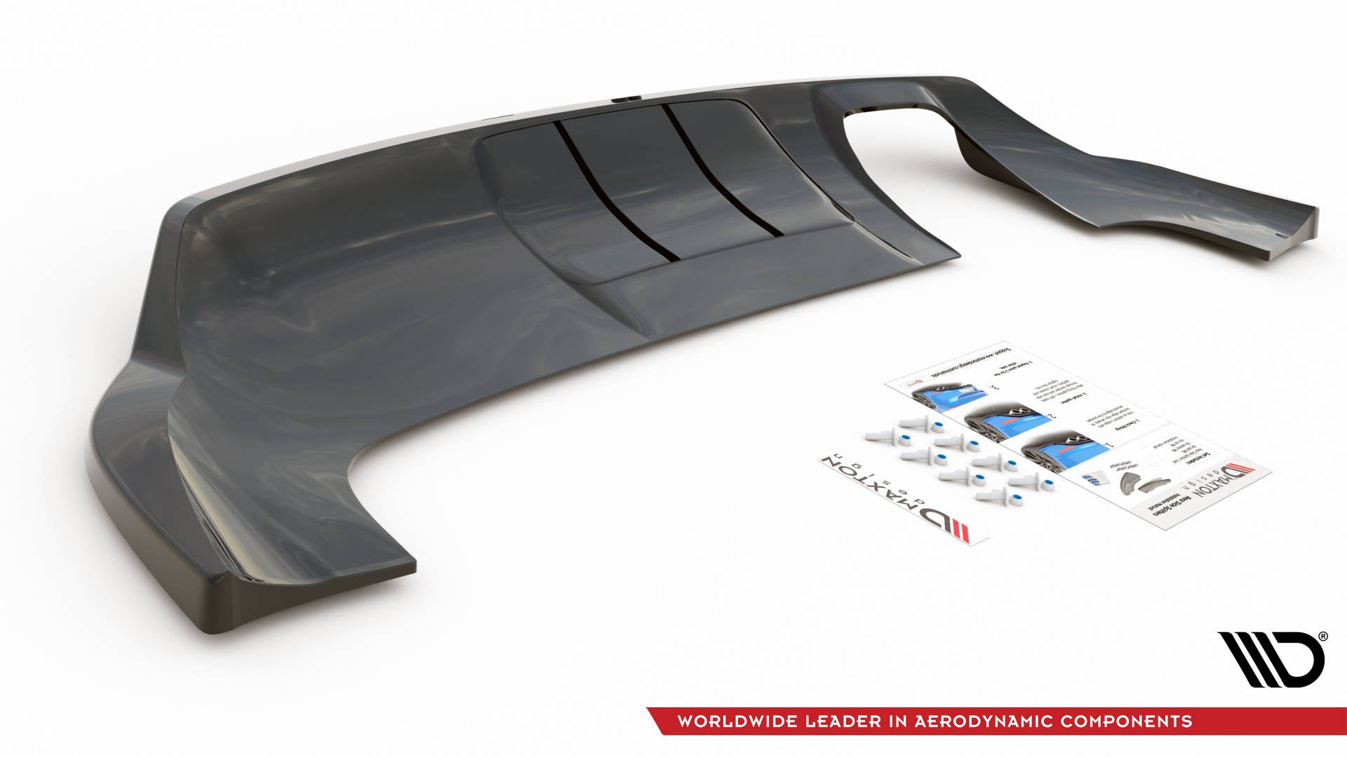 Mittlerer Cup Diffusor DTM Look Heck Ansatz für Audi Q3 Sport 8U Facelift
