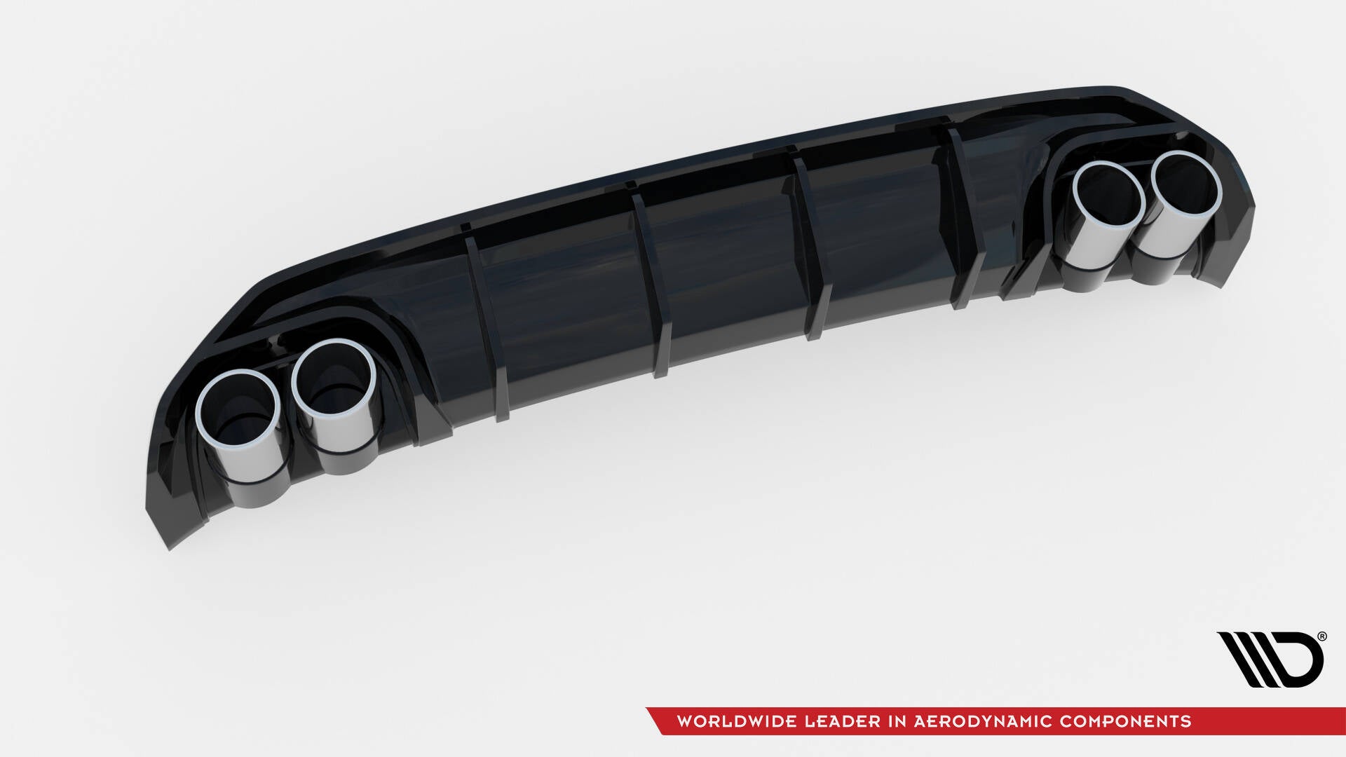 Diffusor Heck Ansatz für + Endschalldampfer Sportauspuff Attrappe Audi A3 S-Line Limousine 8Y