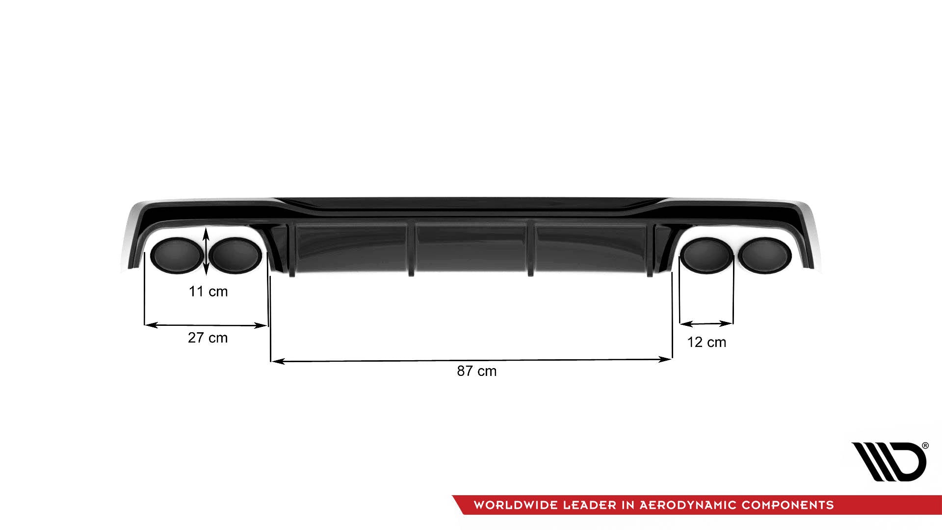 Diffusor Heck Ansatz für Audi A6 S-Line / S6 C8 / C8 Facelift