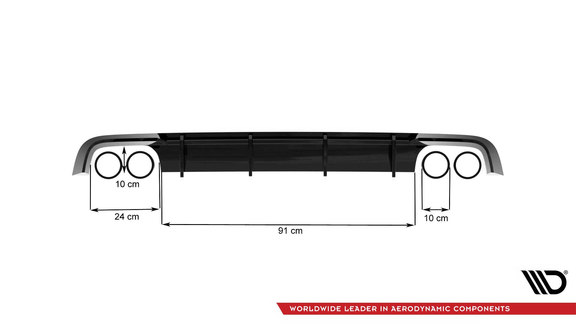 Diffusor V1 Heck Ansatz für Audi S6 C7 Facelift