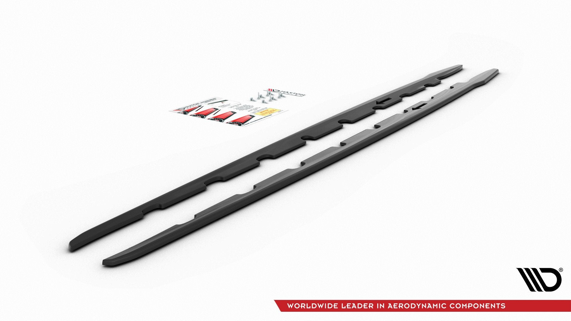 Seitenschweller V2 Ansatz für für BMW 1er F40 M - Paket/ M135i schwarz matt