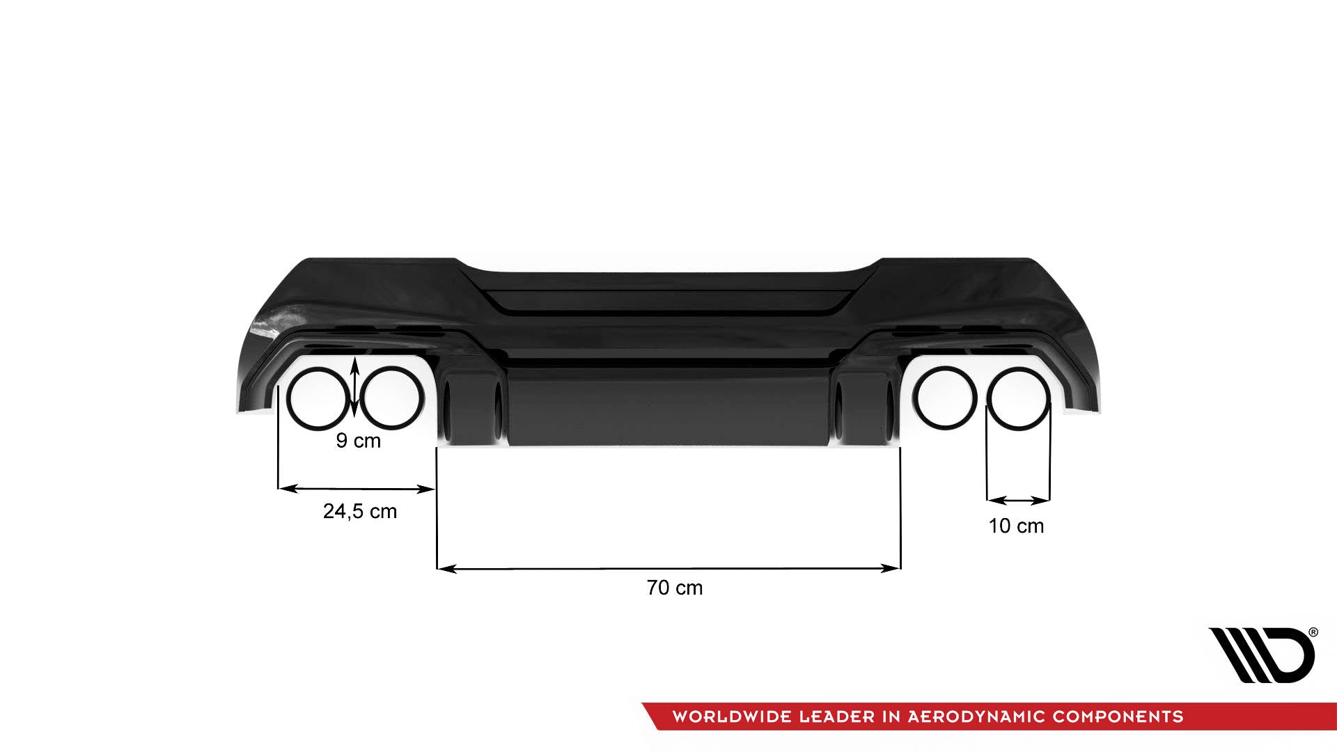 Diffusor V2 Heck Ansatz für BMW 1er F40 M - Paket/ M135i