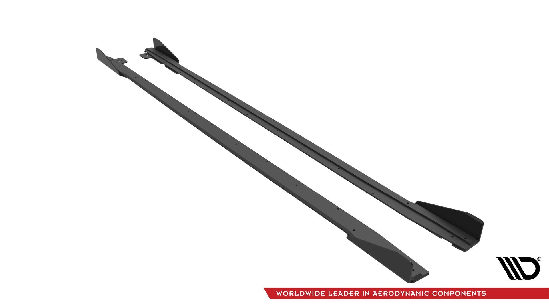 Street Pro Seitenschweller V1 Ansatz für + Flaps für Ford Mustang GT Mk6 Facelift