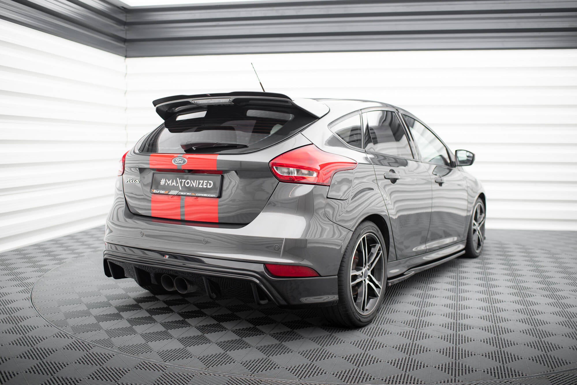 Diffusor Heck Ansatz für Ford Focus ST Mk3 FL (RS-Look)