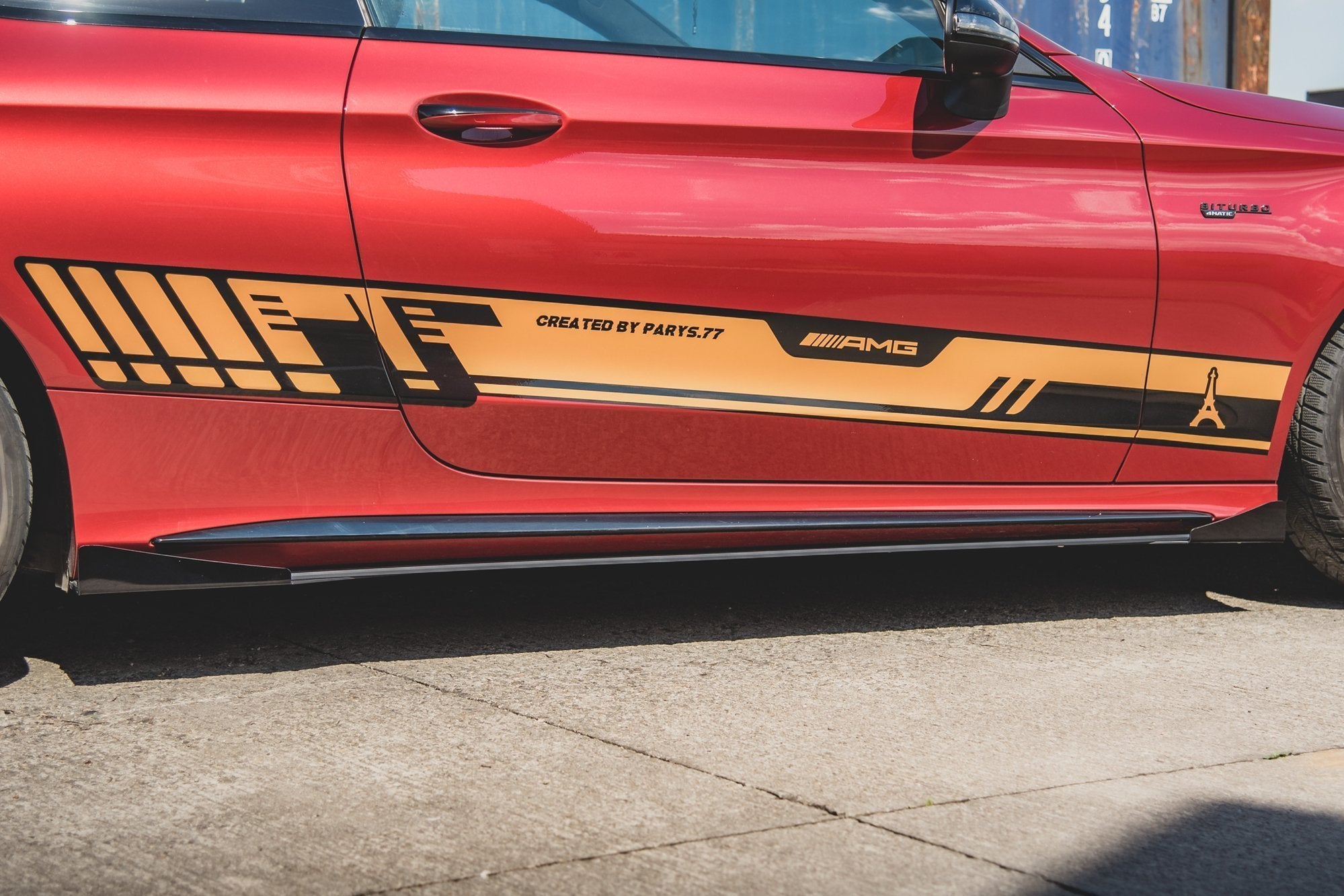 Street Pro Seitenschweller Ansatz für + Flaps Mercedes-AMG C43 Coupe C205