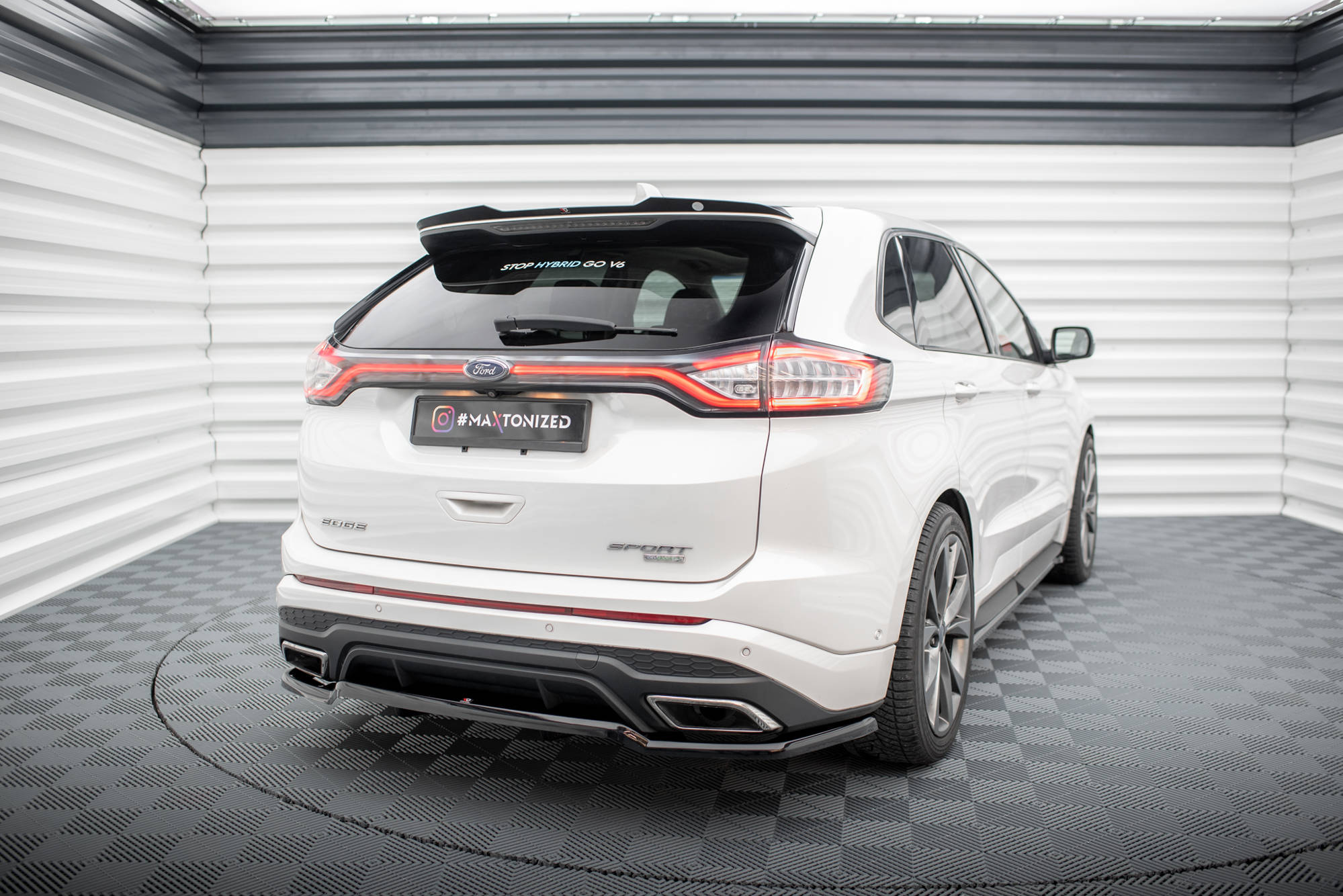 Mittlerer Cup Diffusor DTM Look Heck Ansatz für Ford Edge Sport Mk2