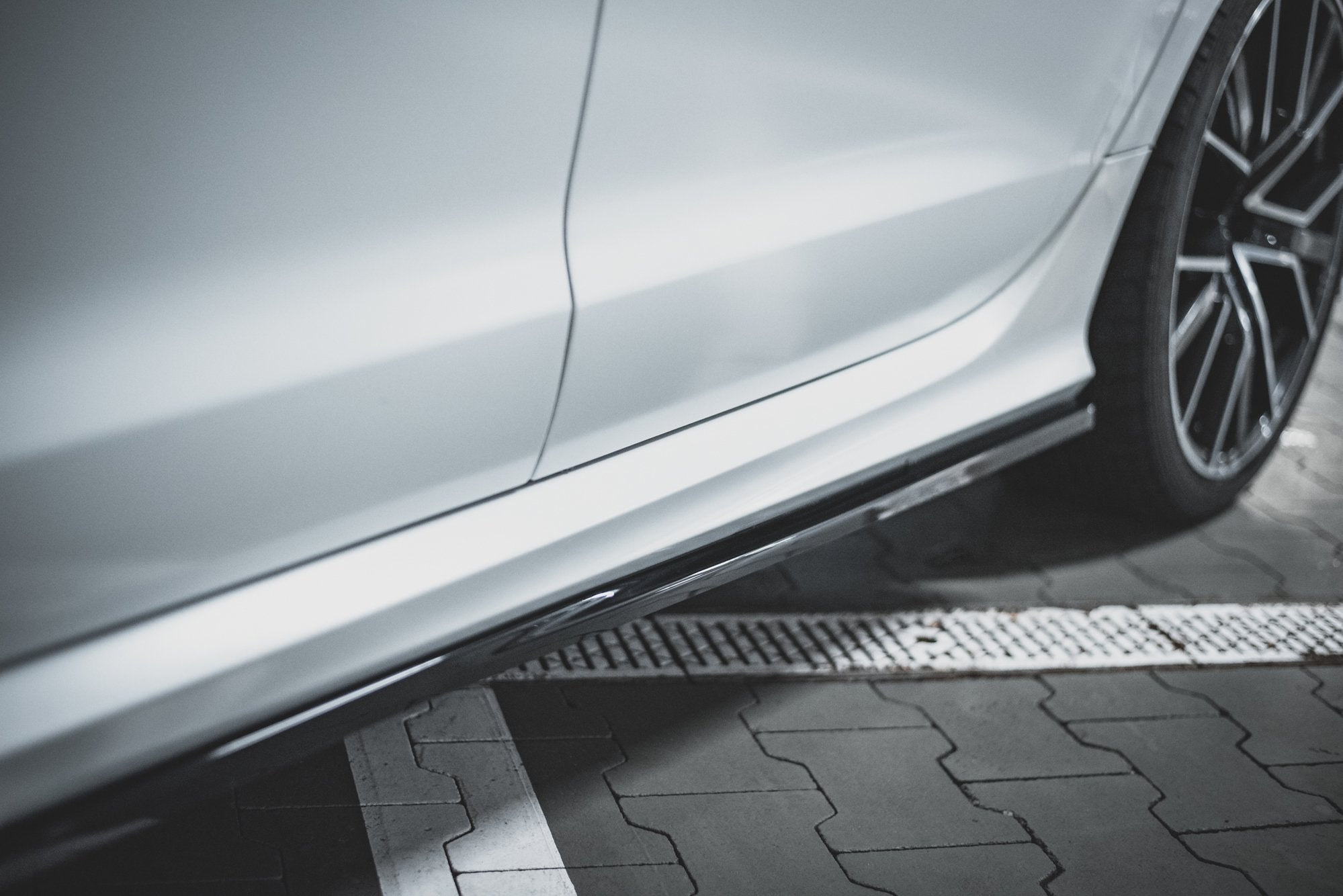 Seitenschweller V2 Ansatz für für Audi RS6 C7 Carbon Look