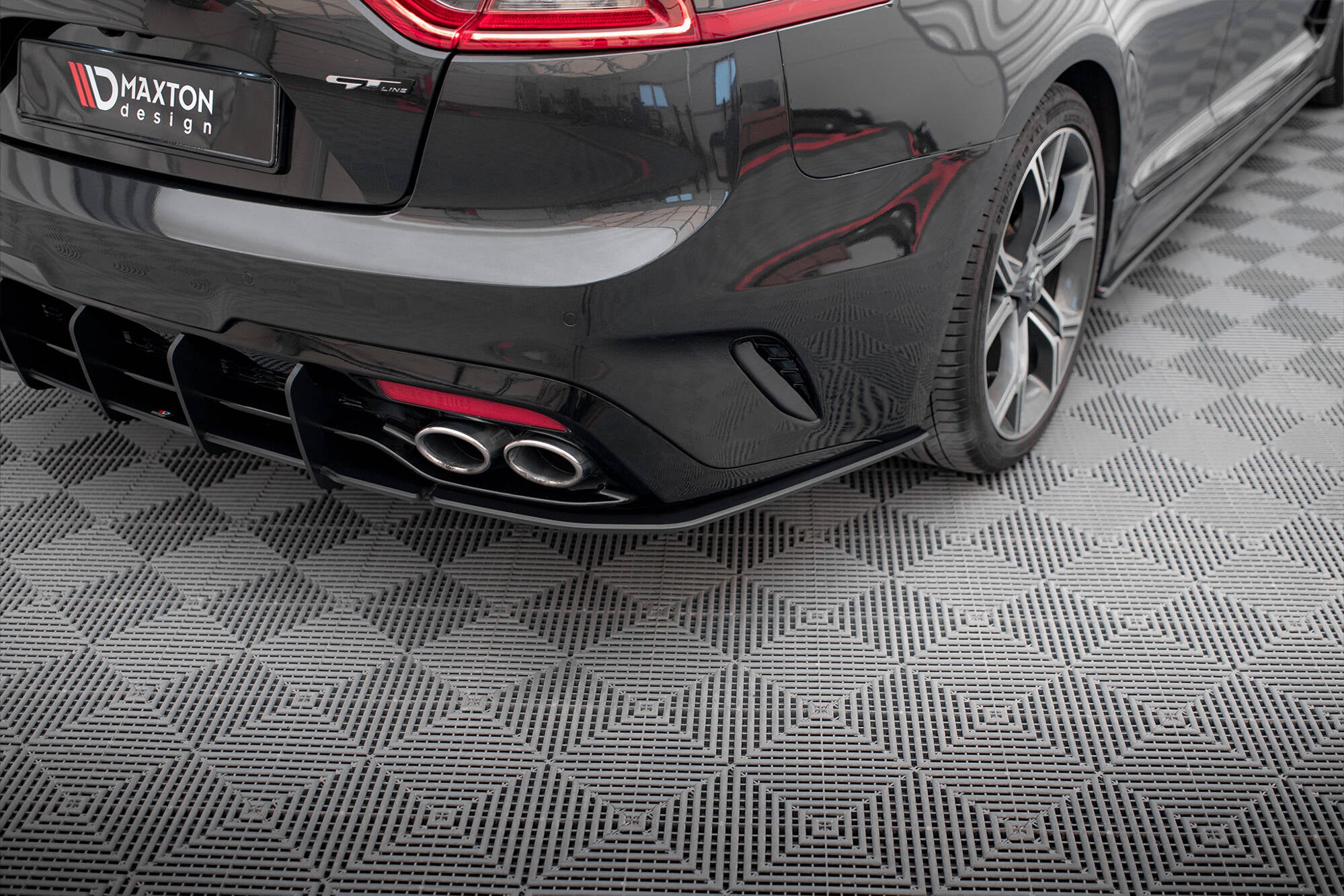Street Pro Heck Ansatz Flaps Diffusor für Kia Stinger GT / GT-Line Mk1