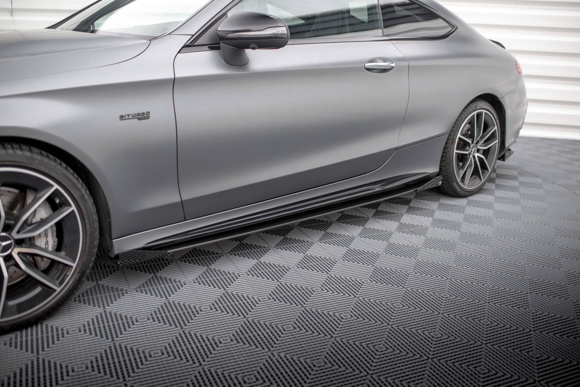 Street Pro Seitenschweller Ansatz für + Flaps Mercedes-AMG C43 Coupe / Cabrio C205 Facelift / A205 Facelift