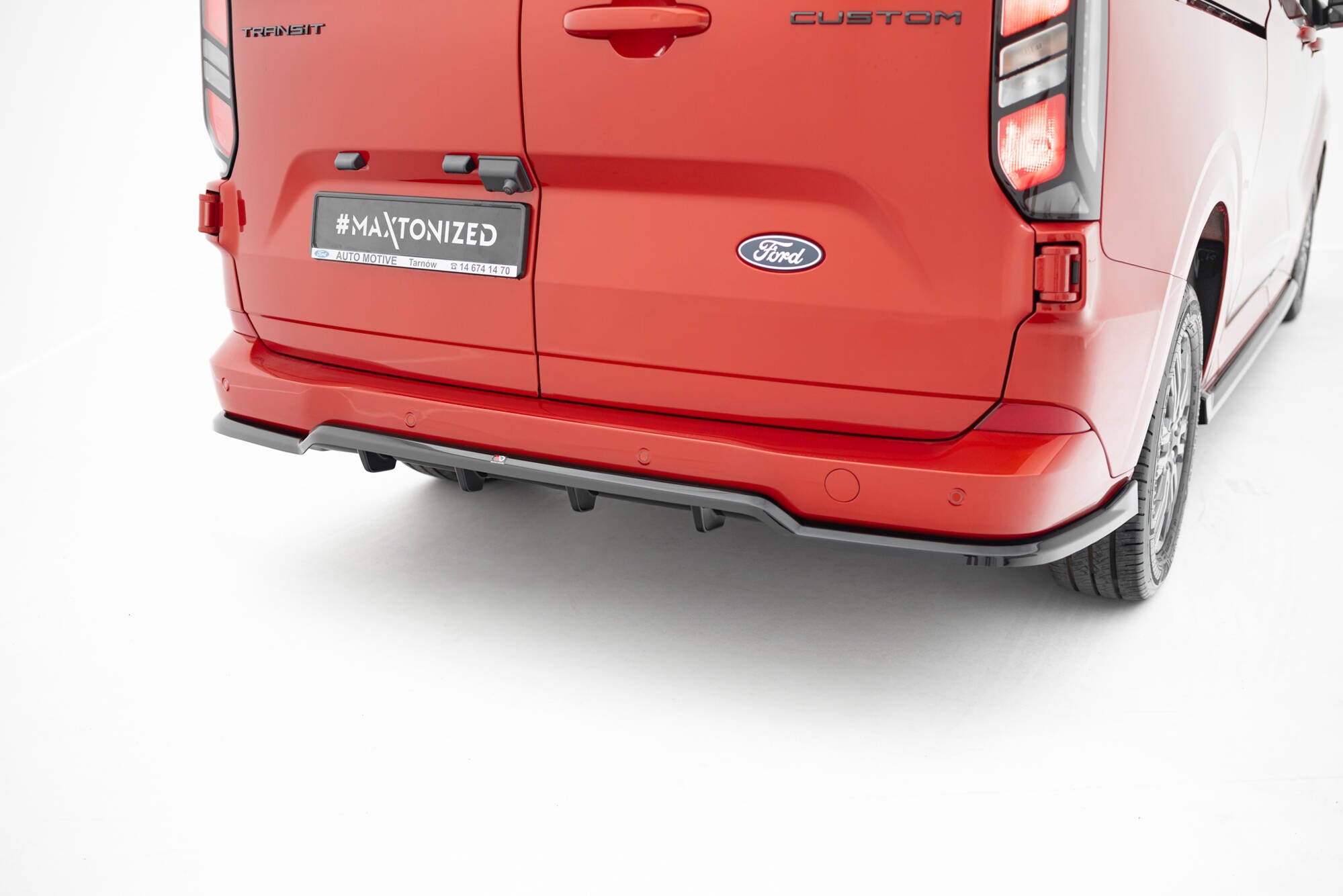 Mittlerer Cup Diffusor DTM Look Heck Ansatz für Ford Transit Custom / Tourneo Custom Mk2