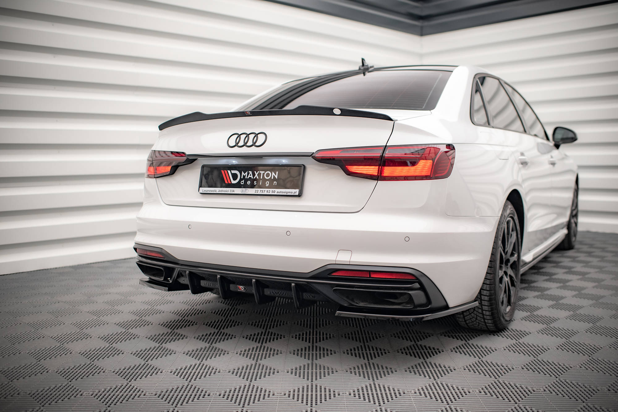 Diffusor Heck Ansatz für Audi A4 B9 Facelift