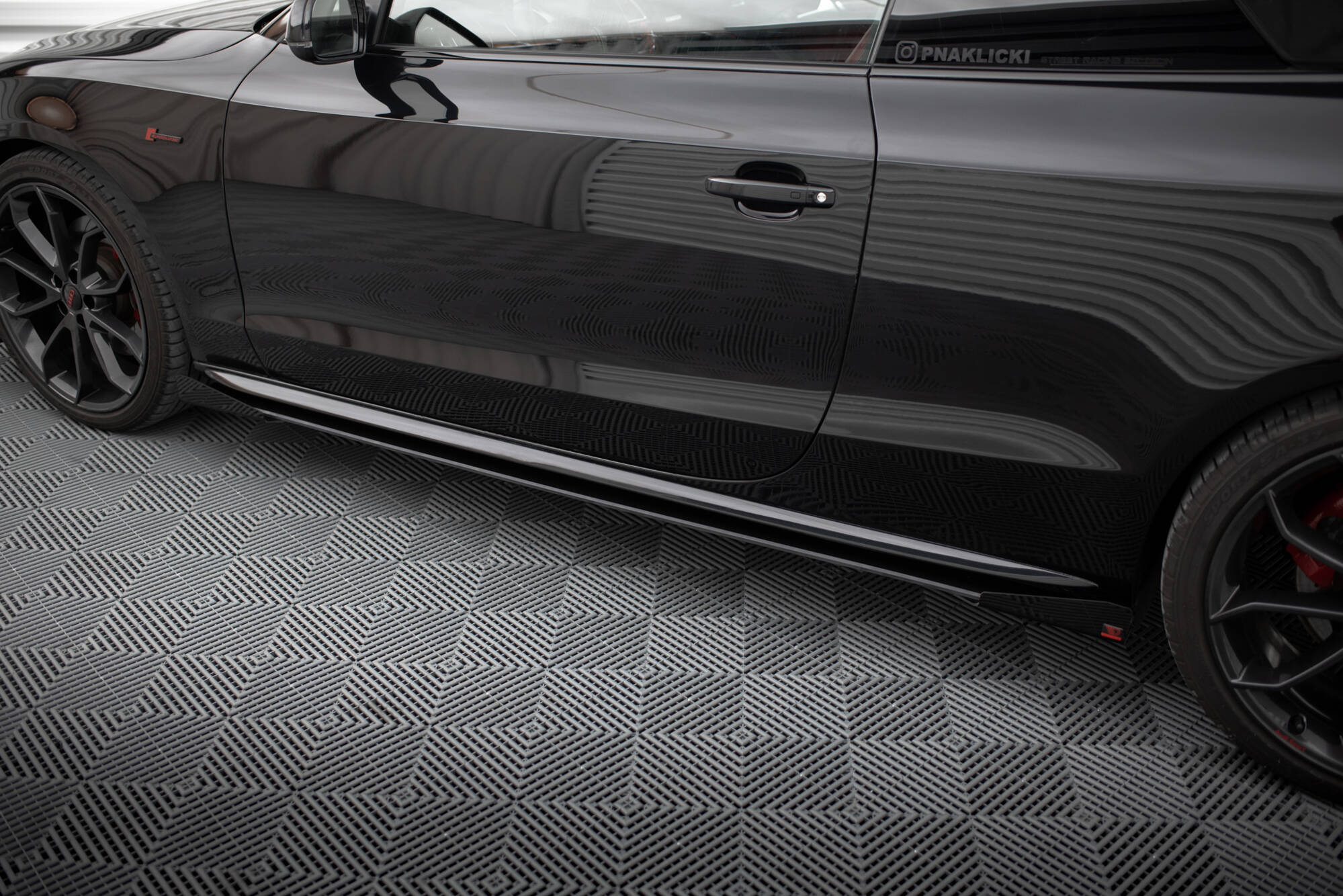 Street Pro Seitenschweller Ansatz für + Flaps Audi A5 / A5 S-Line / S5 Coupe / Cabrio 8T / 8T Facelift
