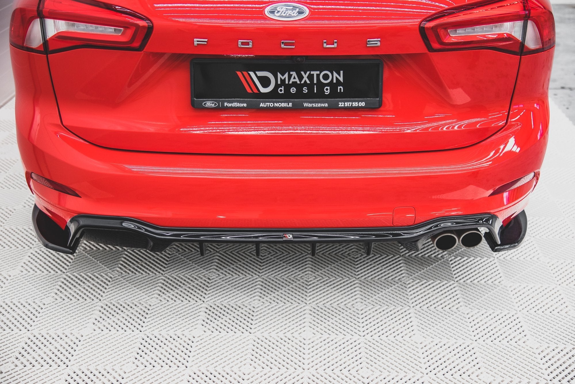 Heck Ansatz Flaps Diffusor V3 für (Für Diffusor ) Ford Focus ST-Line Kombi Mk4