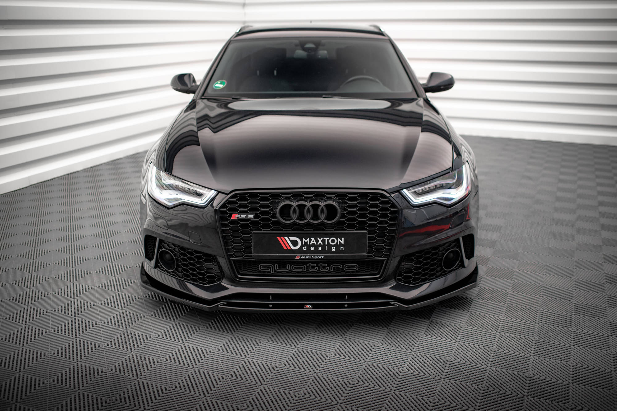 Frontlippe für Audi A6 RS6 Look C7 schwarz matt