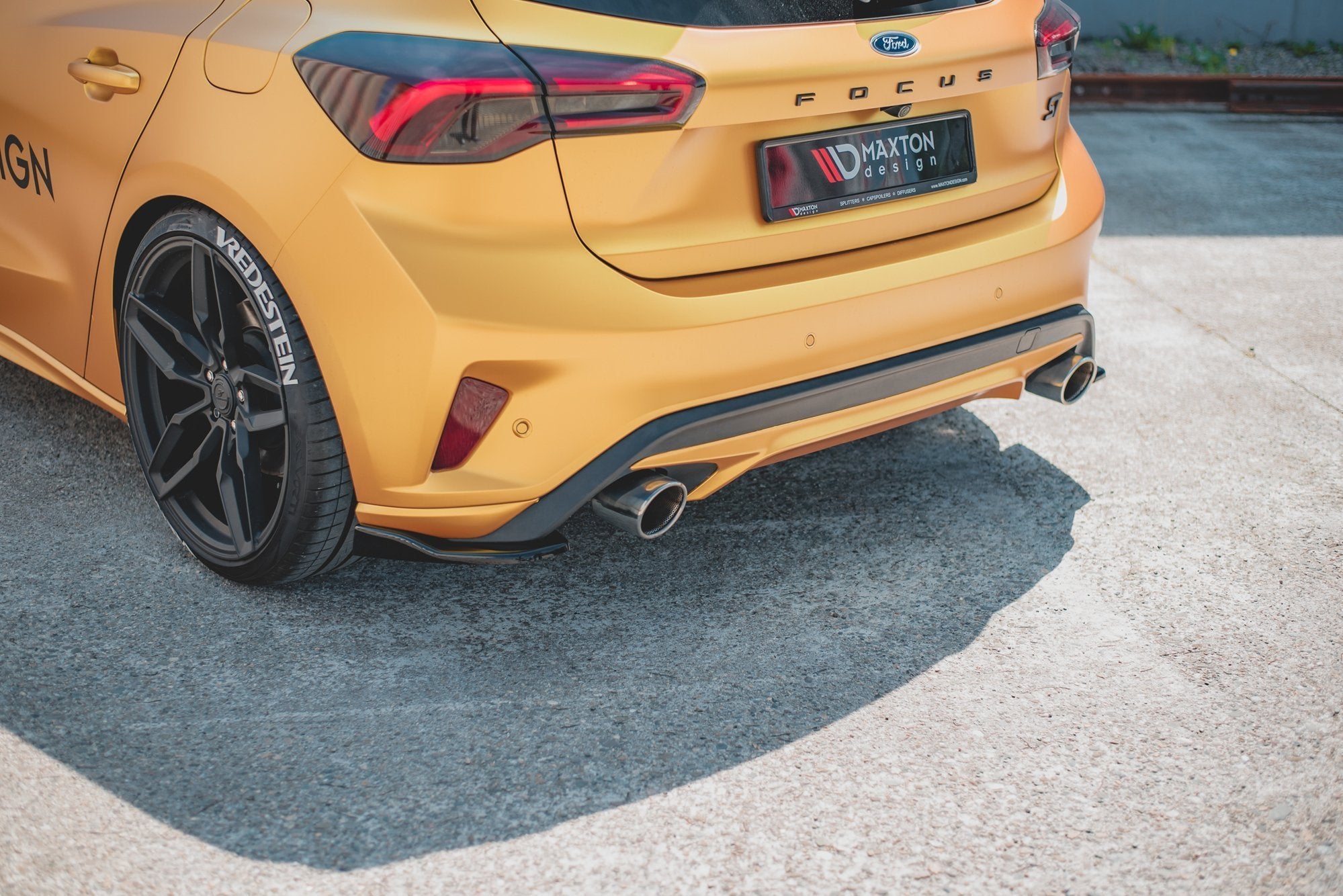 Heck Ansatz Flaps Diffusor V2 für Ford Focus Hatchback ST Mk4